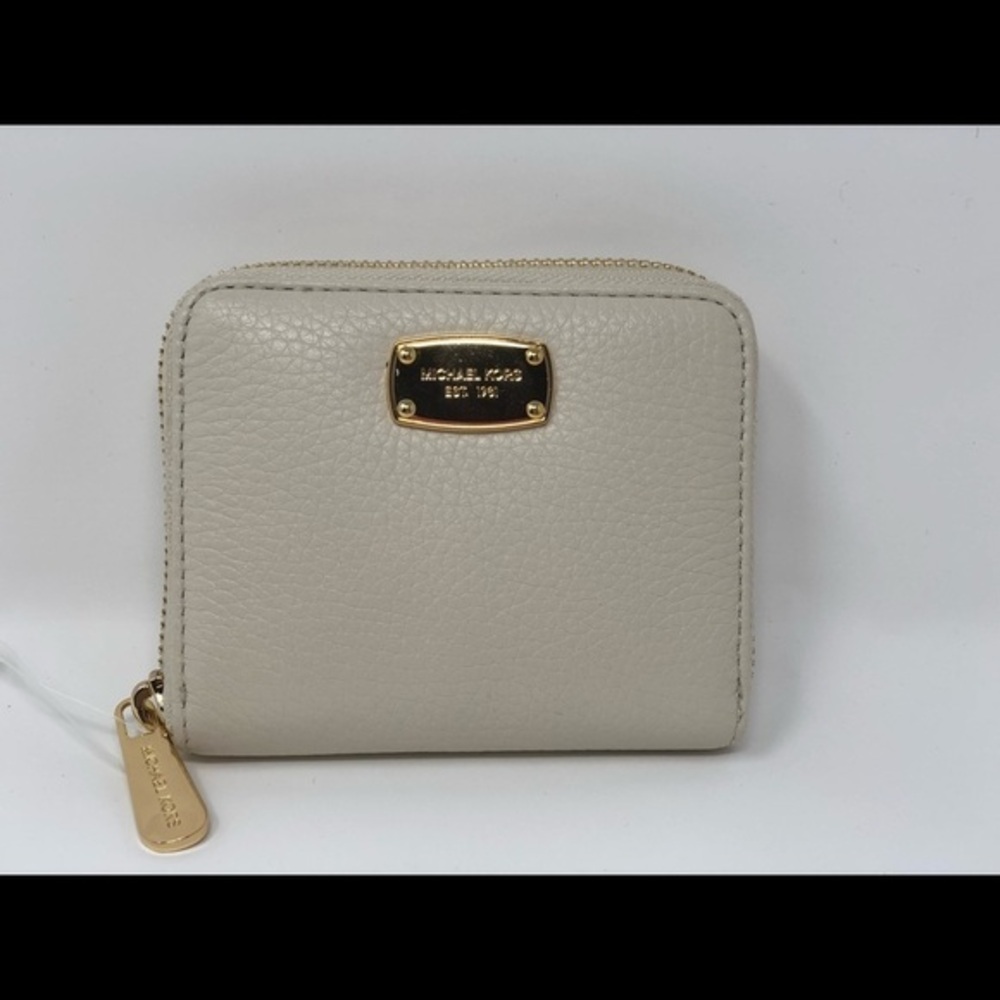 Michael kors small zipper wallet coin purse ECRU - Picture 7 of 8
